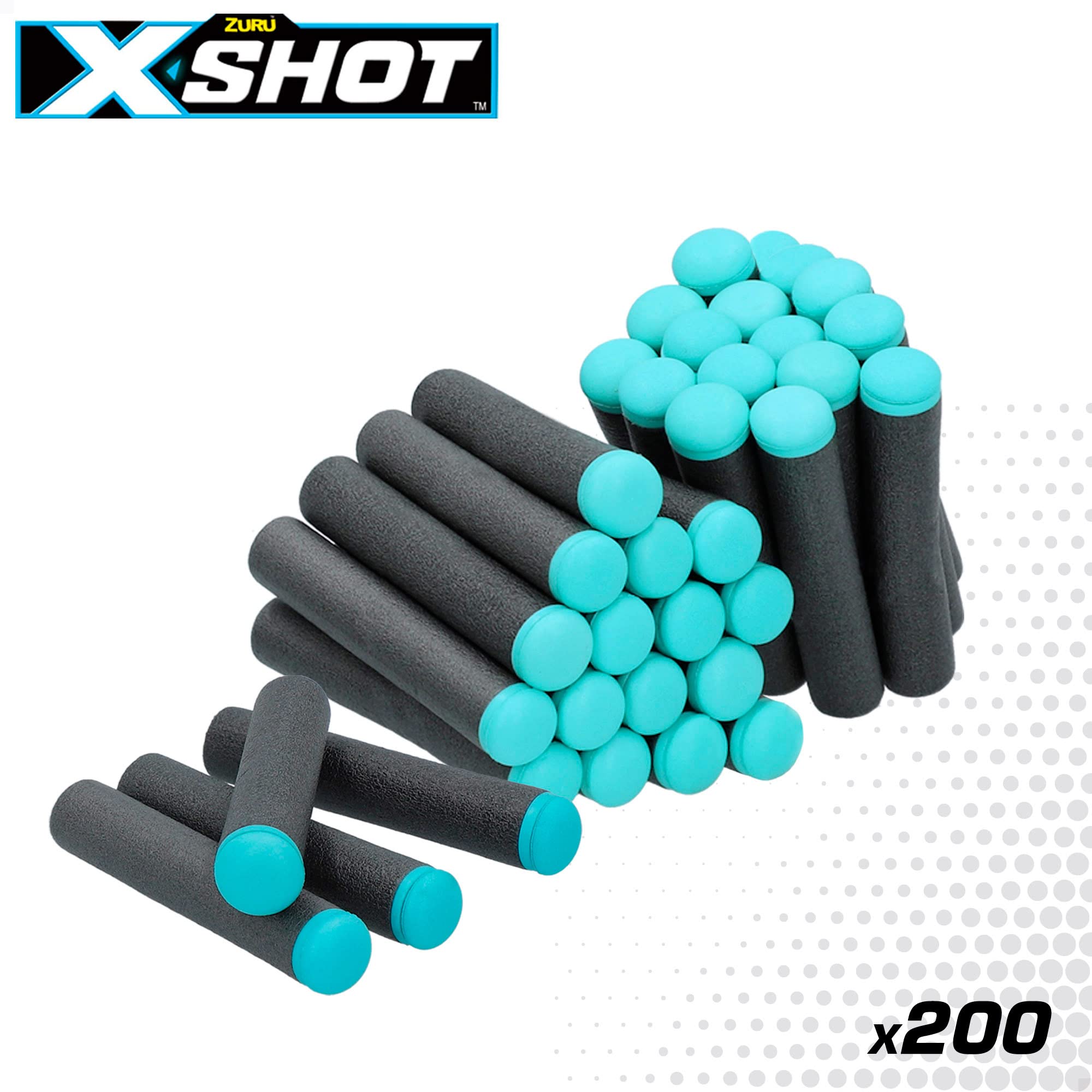 COLORBABY X-Shot, Pack de 200 dardos de espuma para pistolas de juguete, Dardos de gomaespuma de repuesto para pistolas (46926)