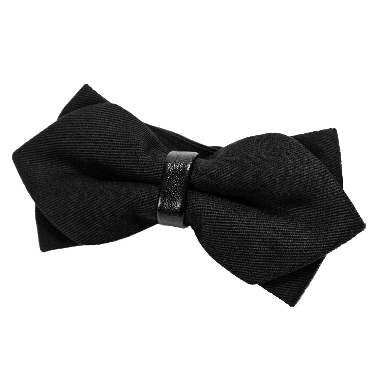 DonDon spitze Herren Fliege Schleife im Retro Look mit Haken gebunden vorgebunden und längenverstellbar