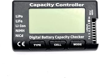 JZK Cellmeter-7 small Battery Meter, Digital Battery Capacity Tester, Battery voltage Tester for LiPo LiFe Li-Ion NiMH NiCd, LiPo Battery checker