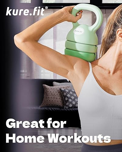 Miniatura 5 de Pesa rusa ajustable 5 lb - 12 lb Juego de pesas rusas para gimnasio en casa entrenamientos de cuerpo completo, entrenamiento de fuerza, pérdida