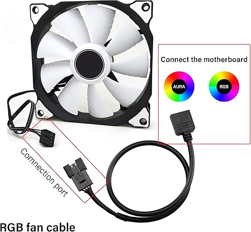 Miniatura 10 de GINTOOYUN Cable de extensión RGB, cable adaptador de conector ARGB hembra de 3 pines a SM 3 pines, cable de extensión RGB direccionable de 5 V y 3