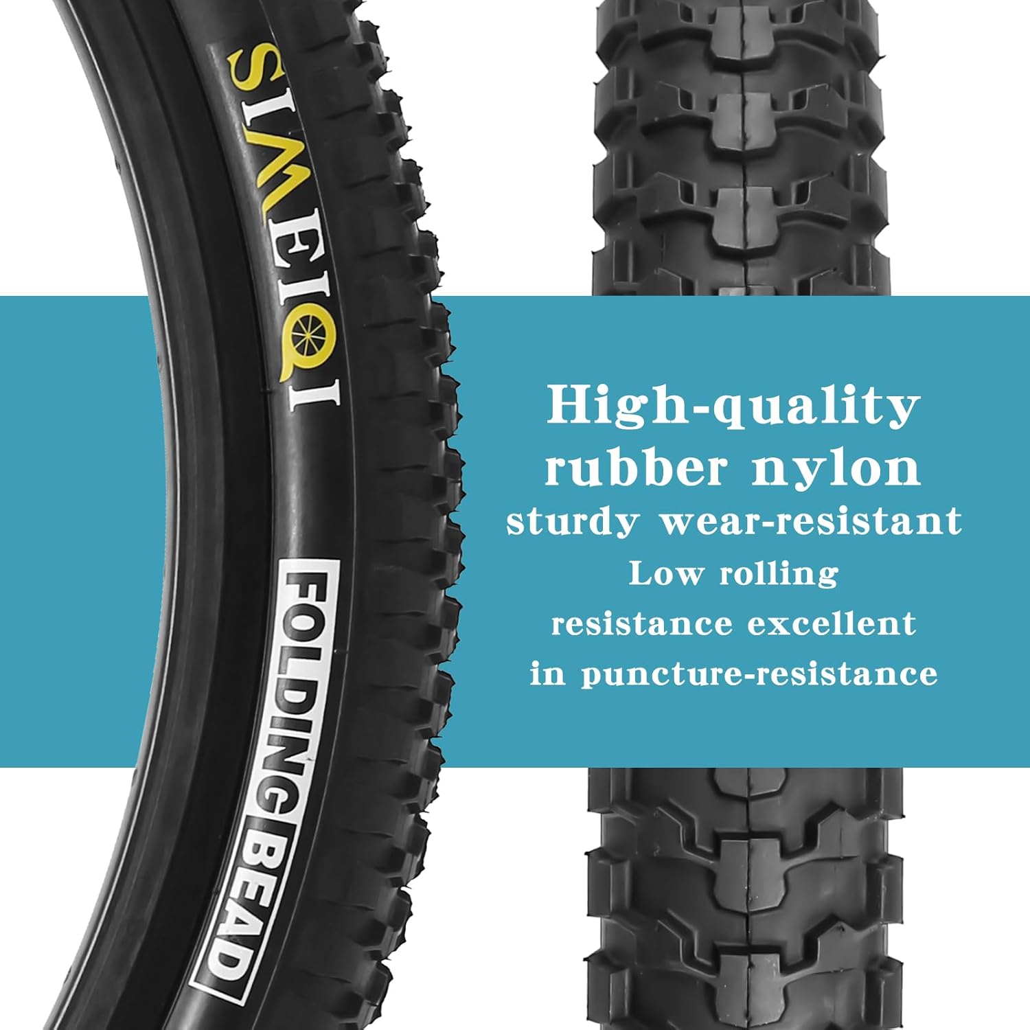 SIMEIQI 2 Pack 26x2.1 / 29x2.125 Bike Tires 3mm Anti-Puncture Layer with or Without 26x1.75/2,125 Inner Tubes for Mountain Trail City Bicycle Folading Replacement Tyres