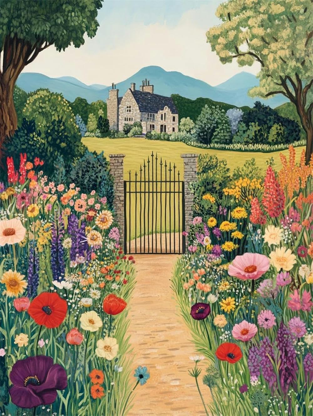 Kit Point De Croix DIY à Faire Soi-même - Décoration Maison Sur Bois - Artisanat Wonderland Crafts (Ukraine)