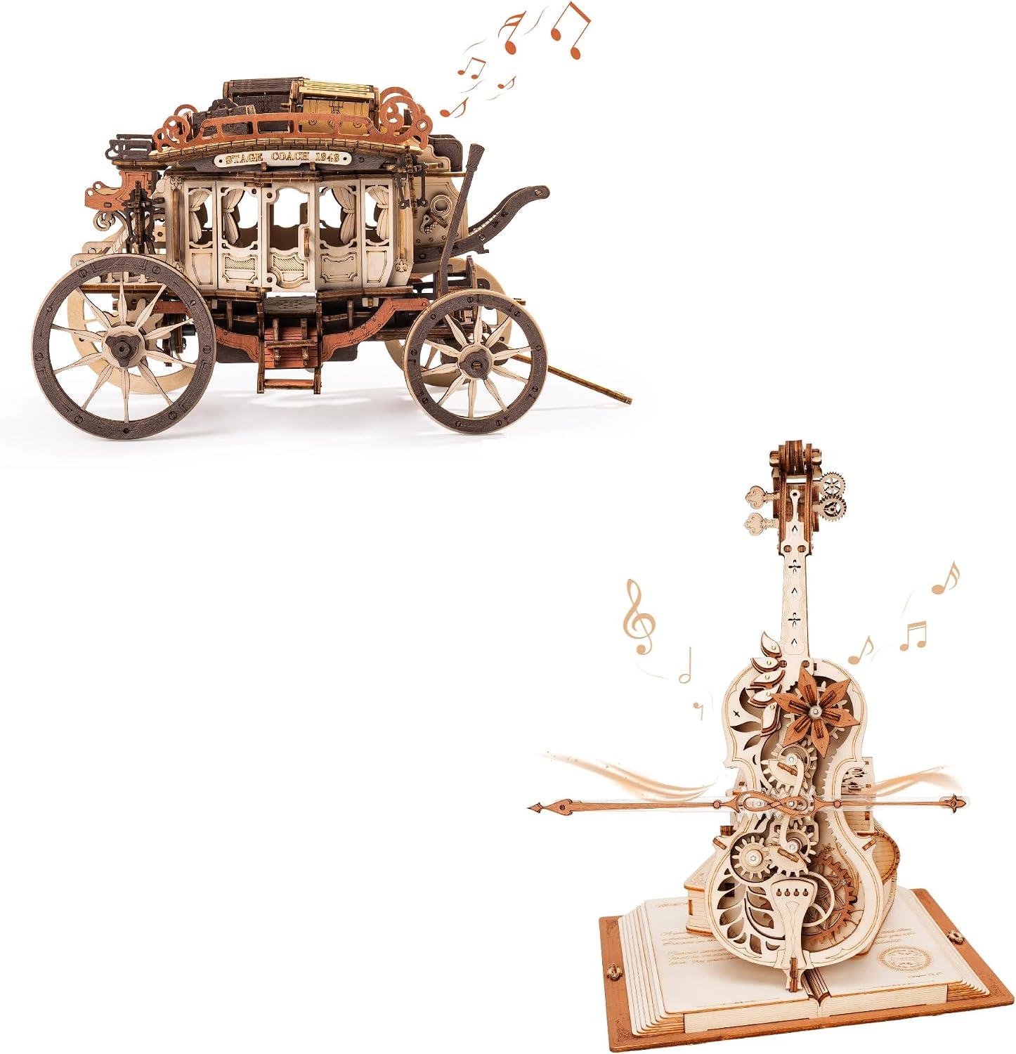 ROBOTIME Music Box Puzzle Kit Bundle