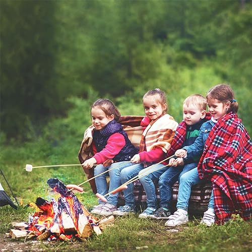 Miniatura 10 de Smores Sticks de 36 pulgadas de largo y 0.197 in de grosor, 60 unidades de palos de bambú para asar malvaviscos, palitos desechables de marshmellow