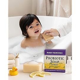 Candida Freedom Masseys CF 100% Natural Probiotic Soap - Powerful Tea Tree and Lemon Body Soap - 4oz Lemon Scent