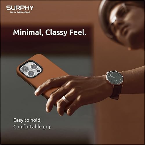 Miniatura 7 de SURPHY Compatible con iPhone 13 Pro Max, funda de piel sintética de alta calidad (con botones metálicos y forro de microfibra) para 13 Pro Max (6.7