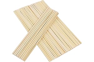 60Pcs Wooden Dowels: 1/4 Inch Diameter and 12 Inches In Length
