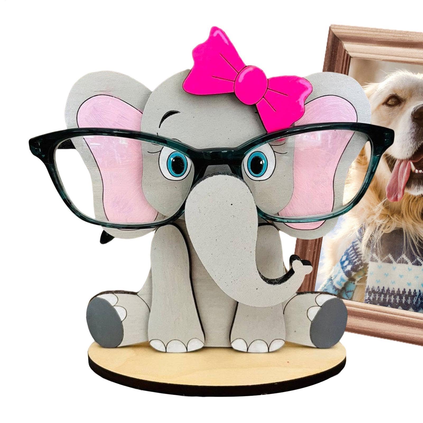Portaocchiali a di cartone animato, organizer creativo da scrivania, simpatico supporto per occhiali a di animale, in legno, decorazione per bambini e adulti