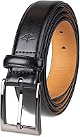 Dockers Men's Classic Leather Dress Belt - 1.25" Adjustable Fit, Polished Buckle for Business & Casual