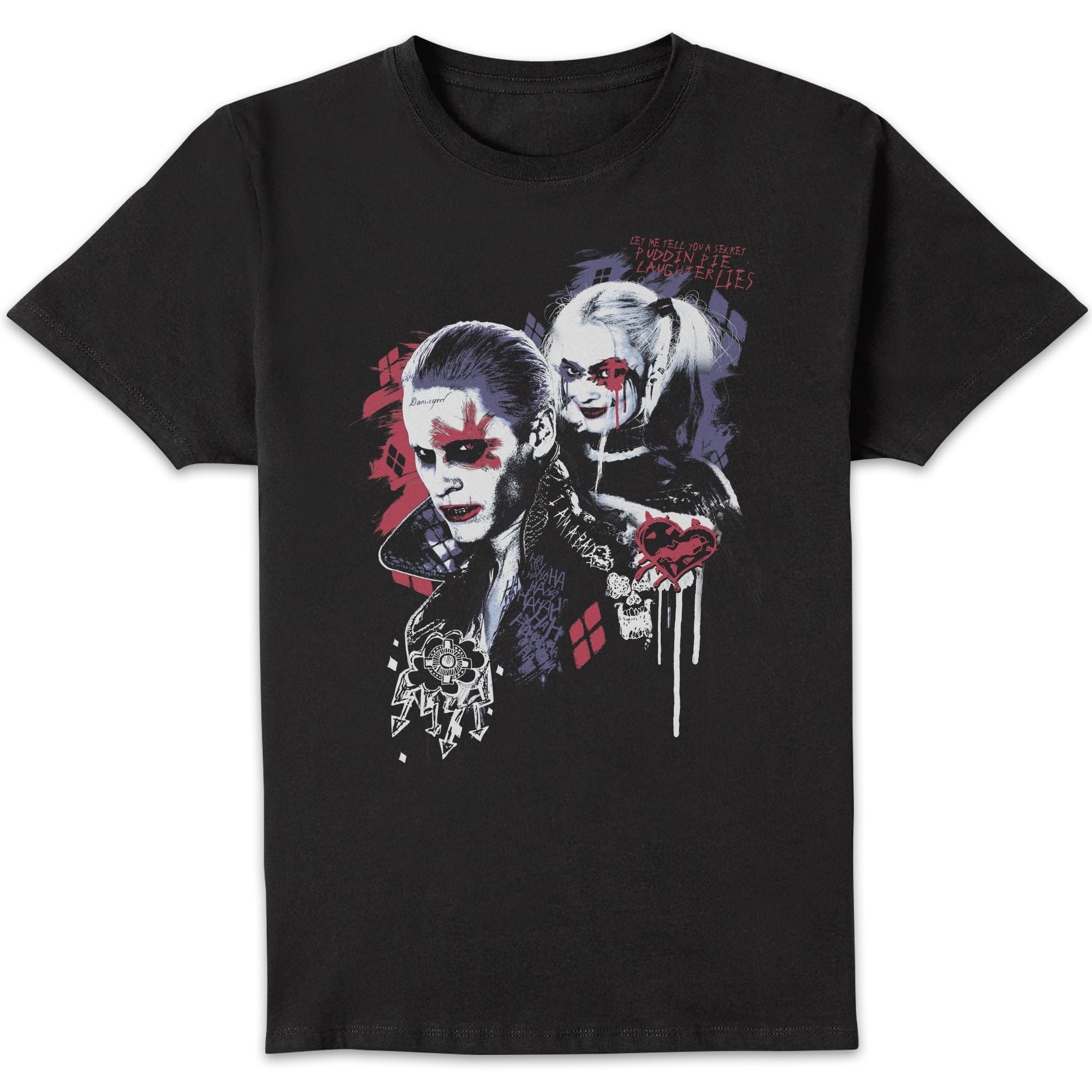 Dc Comics Unisex Black Suicide Squad Harleys Puddin T-Shirt 5XL