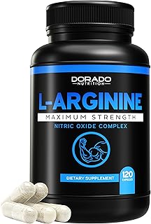 L Arginine 1600mg Supplement - (120 Capsules) - Nitric Oxide Complex - [Maximum Strength] - Stamina, Muscle, Vascularity & Energy - Powerful NO Booster - Gluten Free, Non-GMO - USA Made - (120 Count)