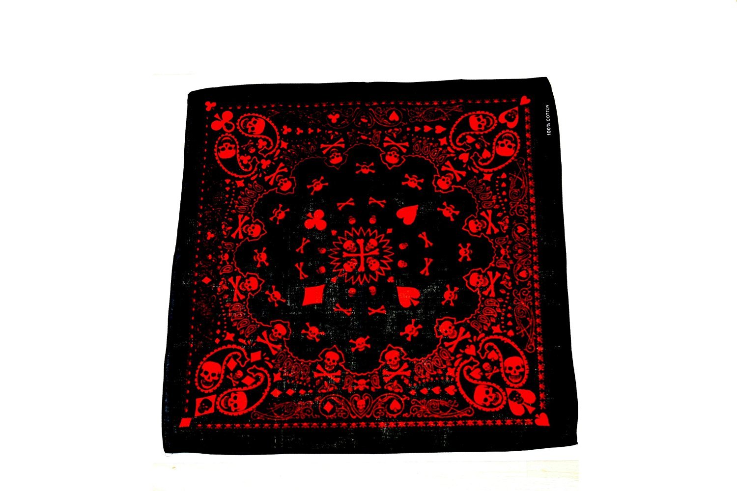 Zac's Alter Ego Designed Skull Bandanas, Neckerchiefs 100% Cotton