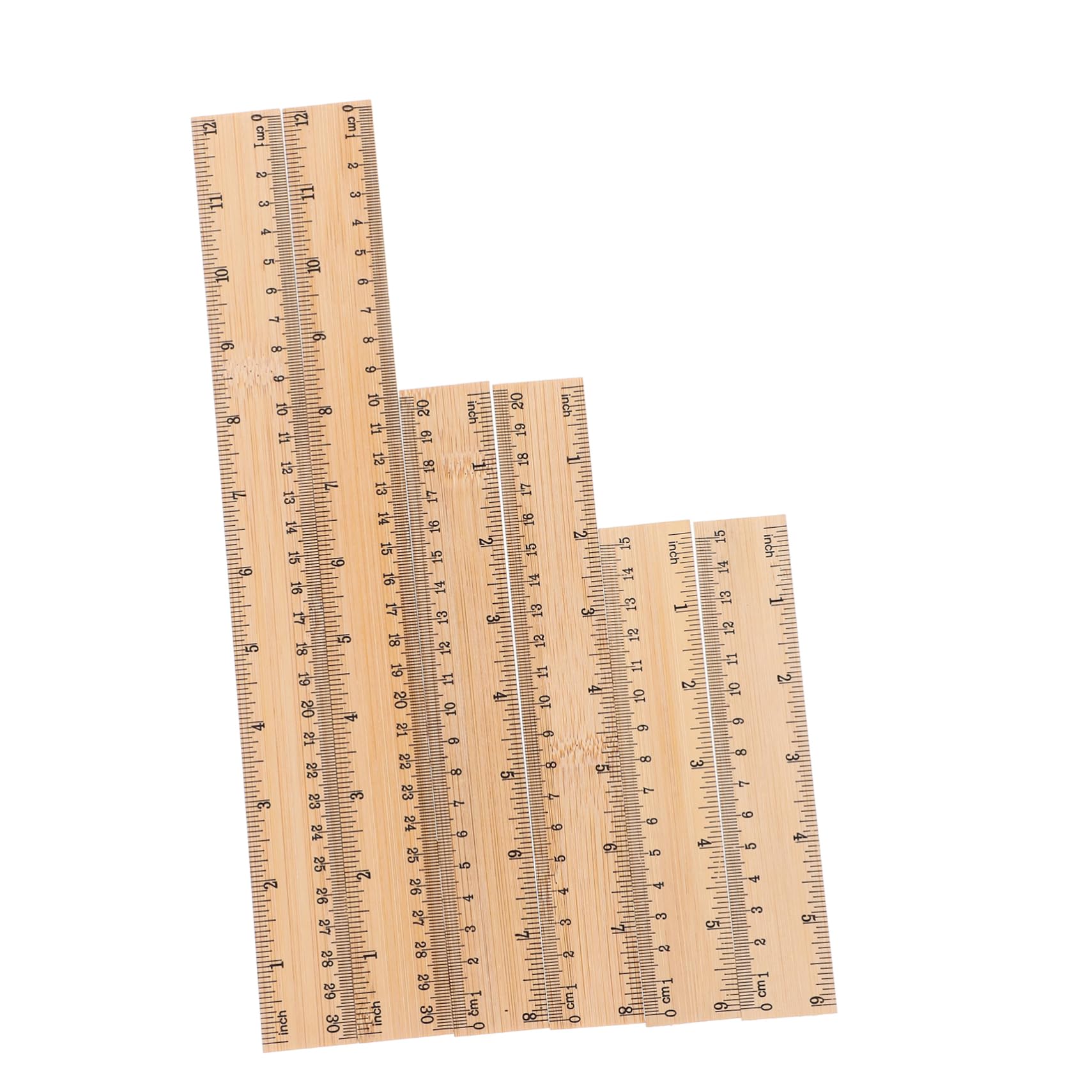 Amazon | Parliky たけじゃくものさし 竹製定規 6個セット 15cm 20cm