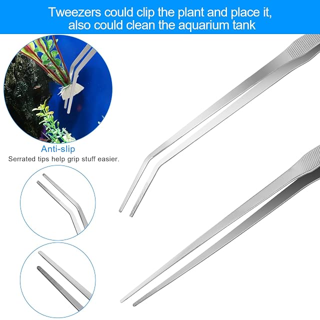 Foto 4 de 7 de Zhaoyao Kits de acuario extra largos de 38 cm, herramienta de acuario