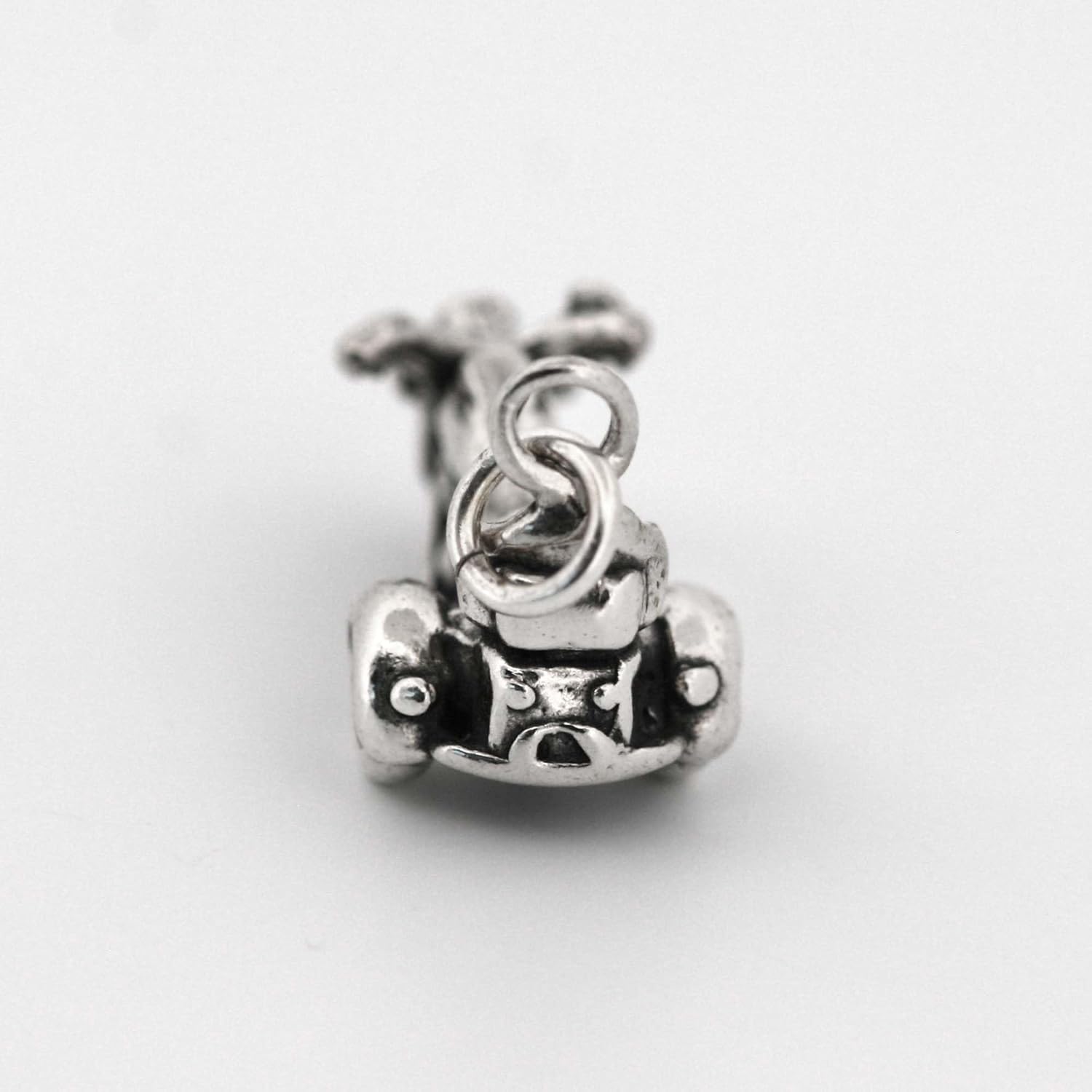 Motorcycle Trike Cruiser Motor Bike 3D 925 Solid Sterling Silver Charm Pendant Bracelet Jewelry Making Supply