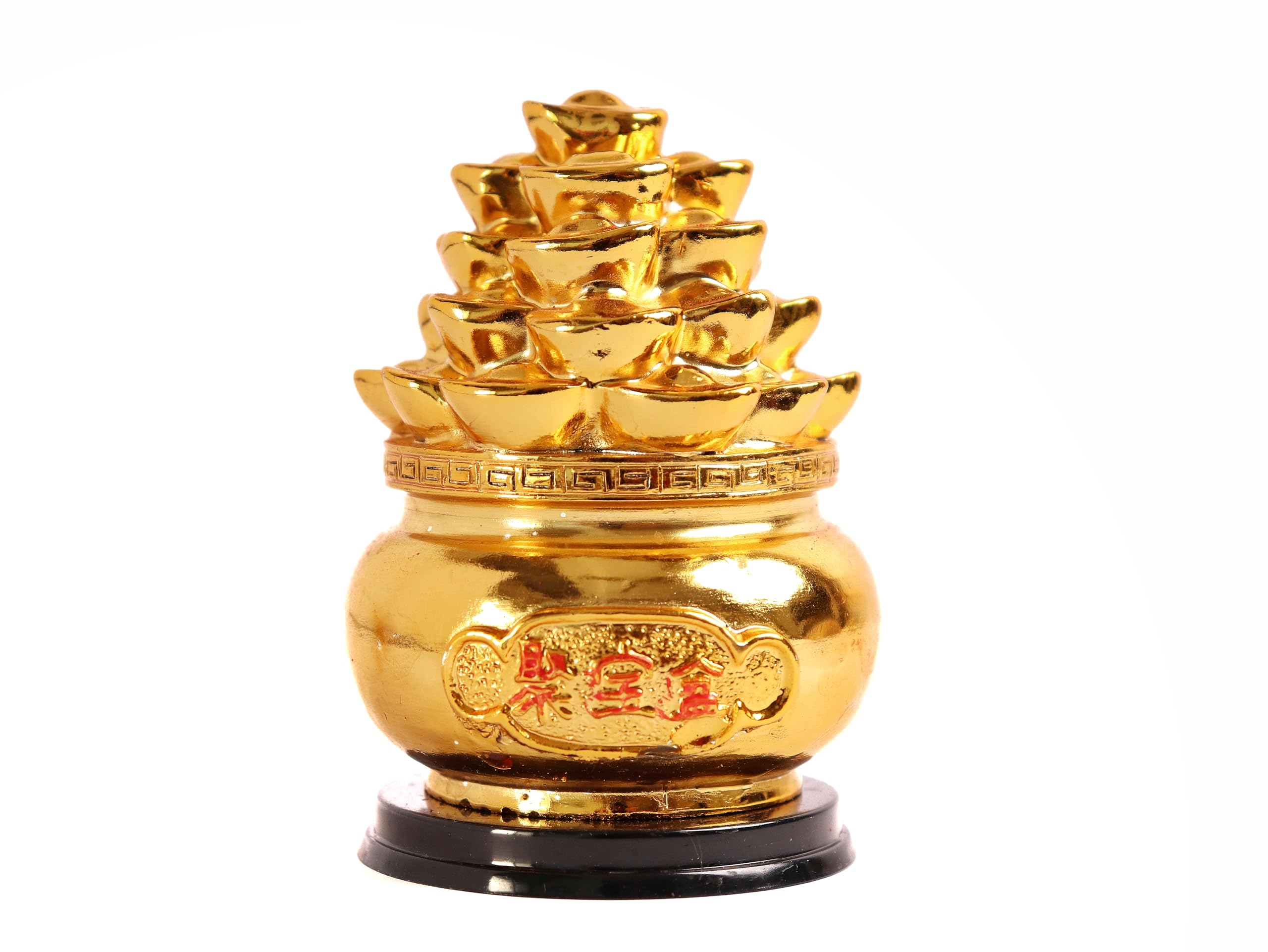 The Spiritual Living Feng Shui Wealth Pot with Gold Ingot for Wealth Abundance - Financial Prosperity & Luck II 4 Inch-image-8