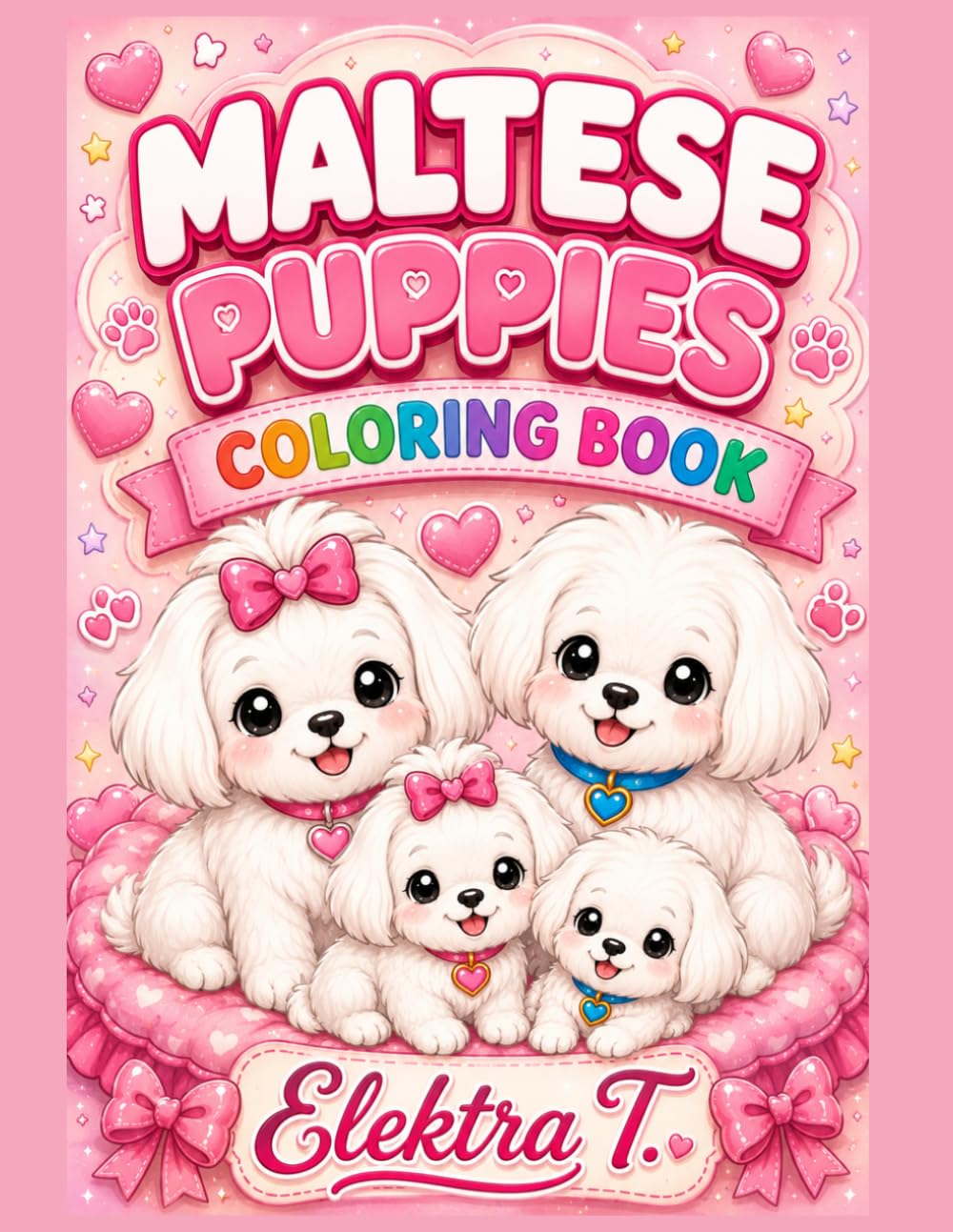 Maltese puppies: coloring book
