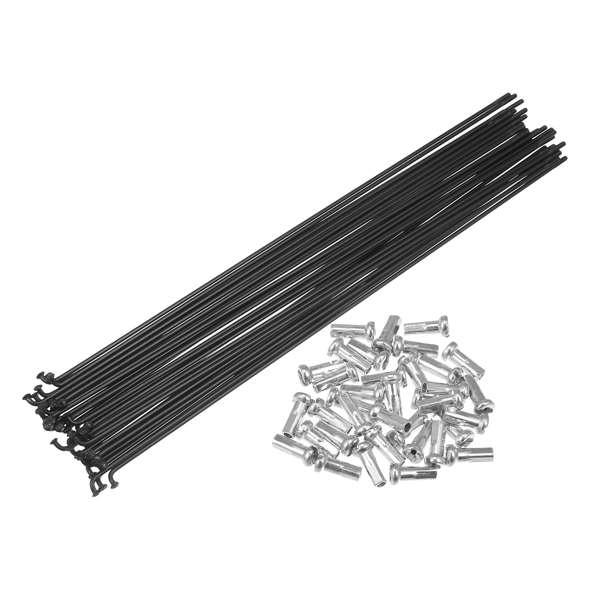 QUARKZMAN Bicycle Carbon Steel Spokes 14G 244 mm with Black Pack of 36
