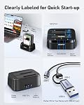 BENFEI Hard Drive Docking Station with UASP Offline Clone Function, USB C Dual Bay Dock for 2.5/3.5" HDD SSD, Up to 5Gbps | Tool Free Installation