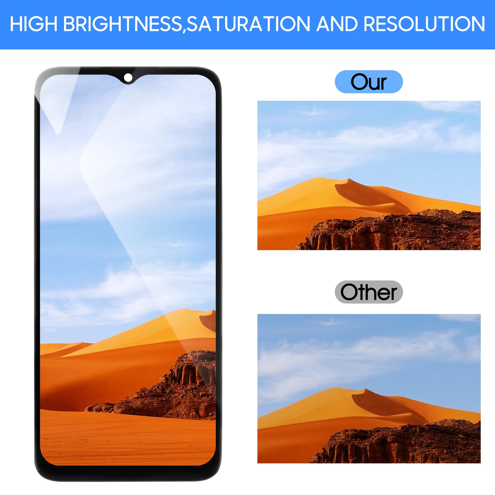 Schermo LCD per Huawei Honor X6b Display LCD Touch Screen Interno Digitalizzatore Assembly per Honor X6b JDY-LX1 JDY-LX2 Sostituzione dello Schermo con Strumenti (nero)