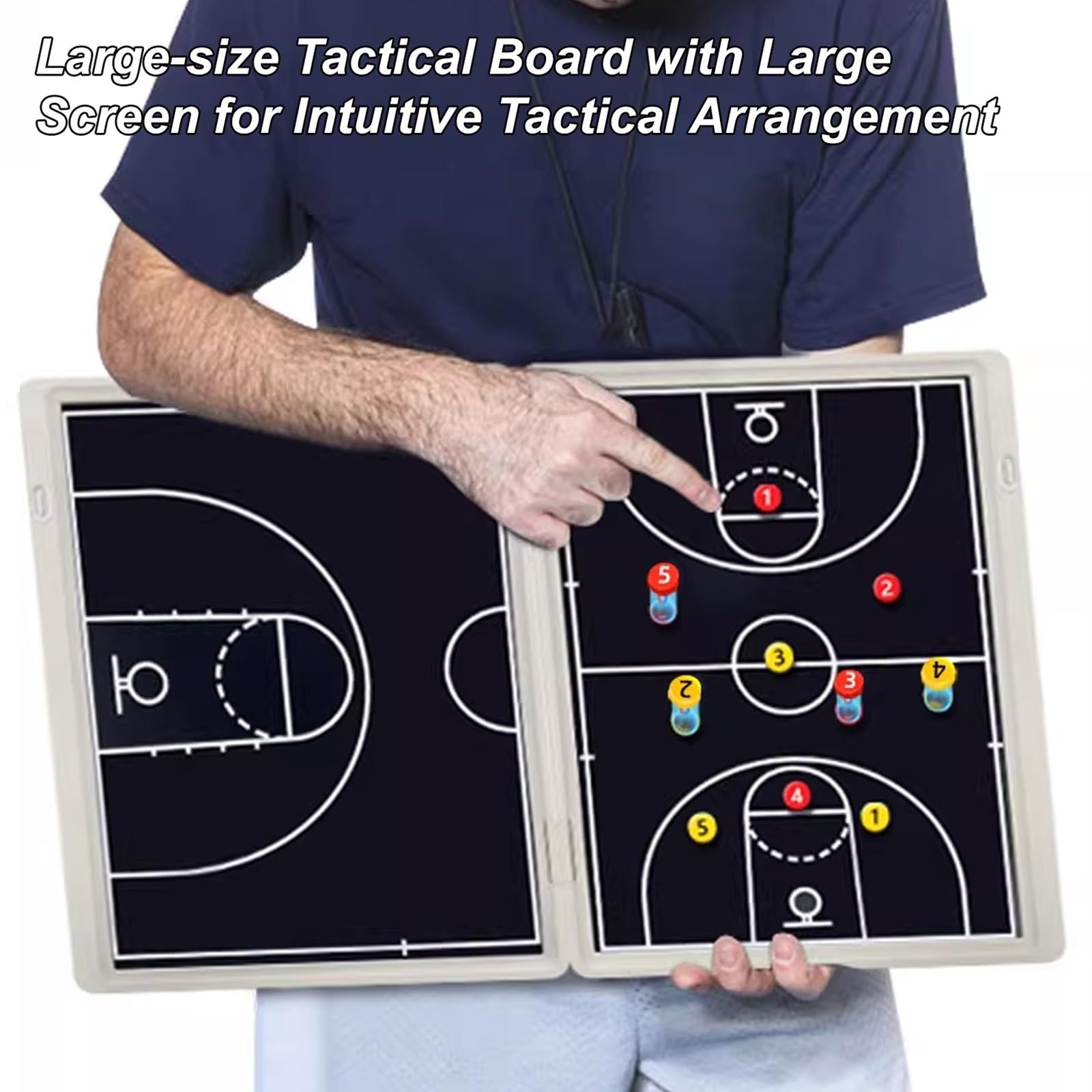 Pizarra Táctica LCD para Baloncesto, Pizarra Táctica Plegable Baloncesto