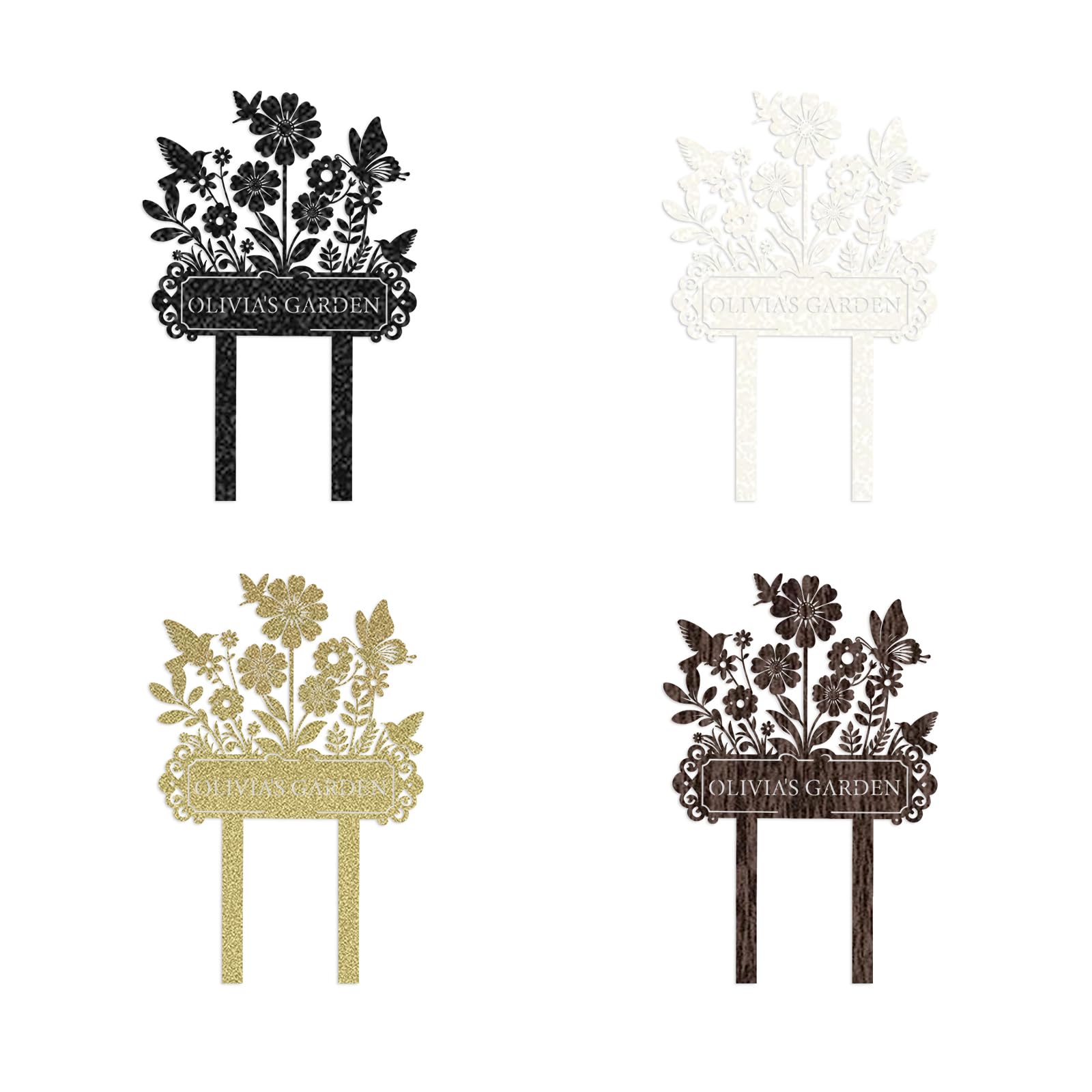 Custom Garden Sign | Personalized Garden Stake Metal Sign | Personalized Garden Name Sign | Custom Sign Outdoor Metal | Metal Sign Stakes Customized | Gardening Decor Gifts for Gardeners