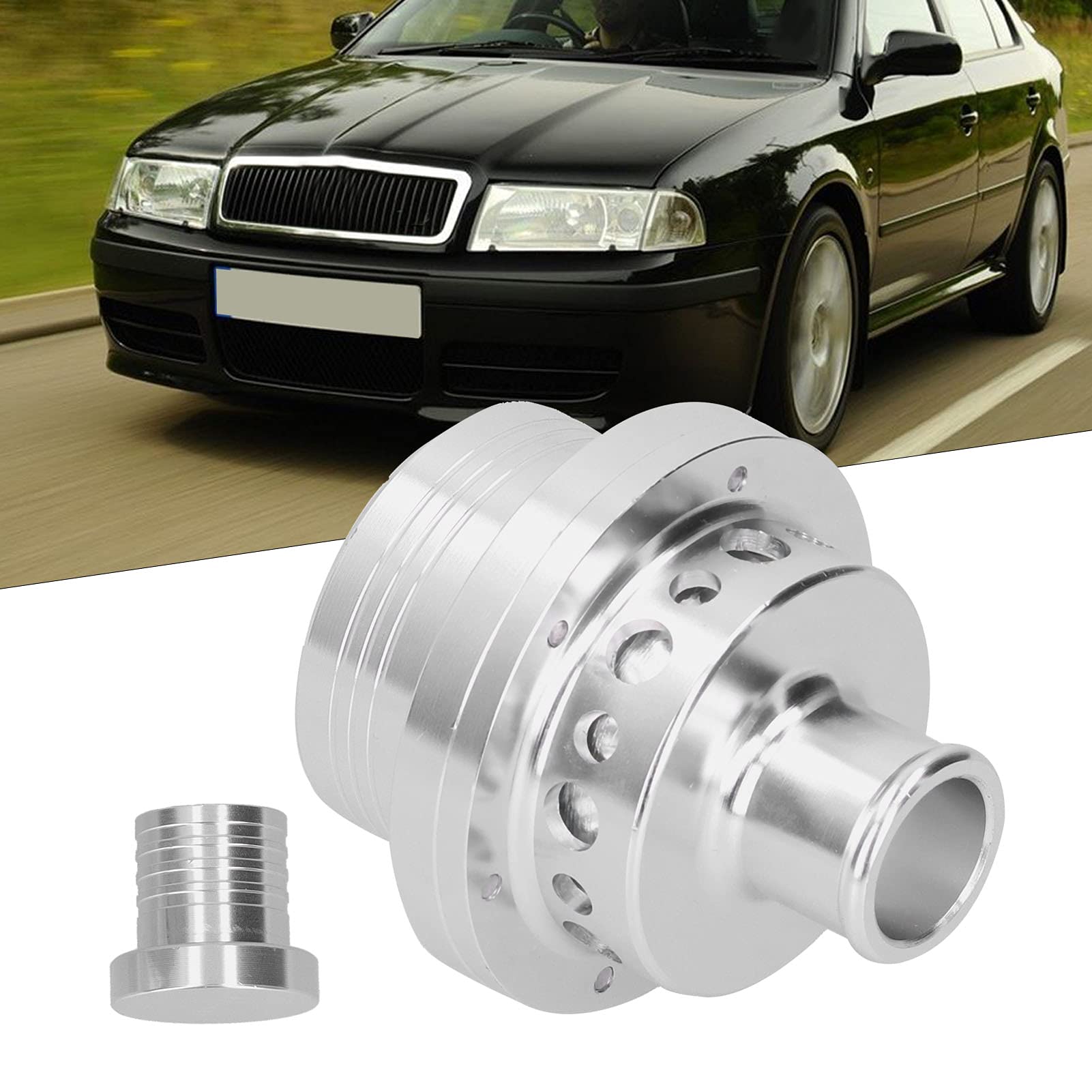 Aramox 25mm Universal Turbine Dump Voiture Blow Off Valve Atmospheric BOV Valve Dump BOV Fit pour Focus RS MK1/Escort Cosworth/Sierra Cosworth(Argent)