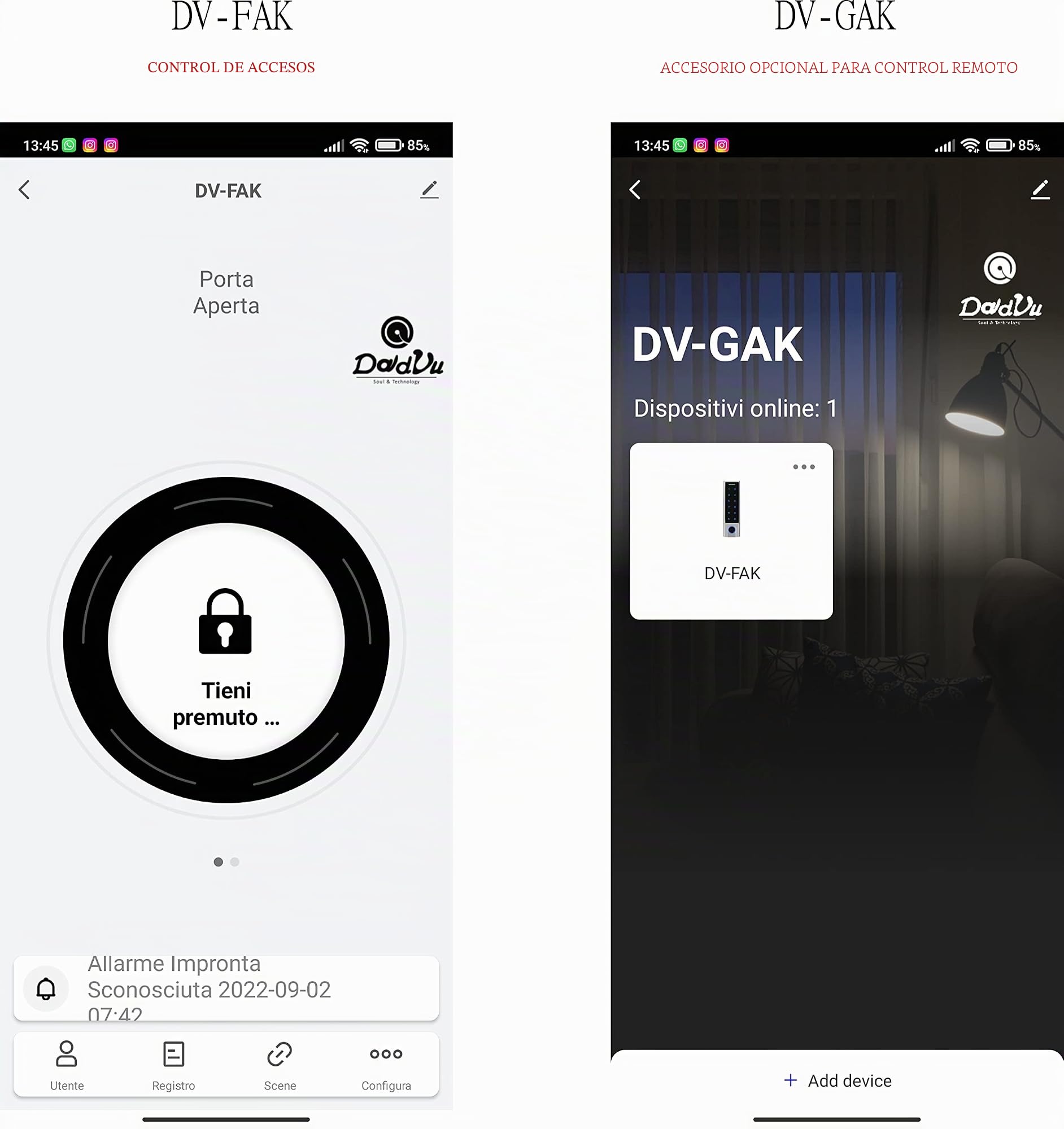 Sistema de Control de Acceso DV-FAK V3, Bluetooth, Ampliable WiFi para Control Remoto, hasta 1000 usuarios, Huella, Tarjeta RFID, Pin, Wiegand, aplicación Dadvu
