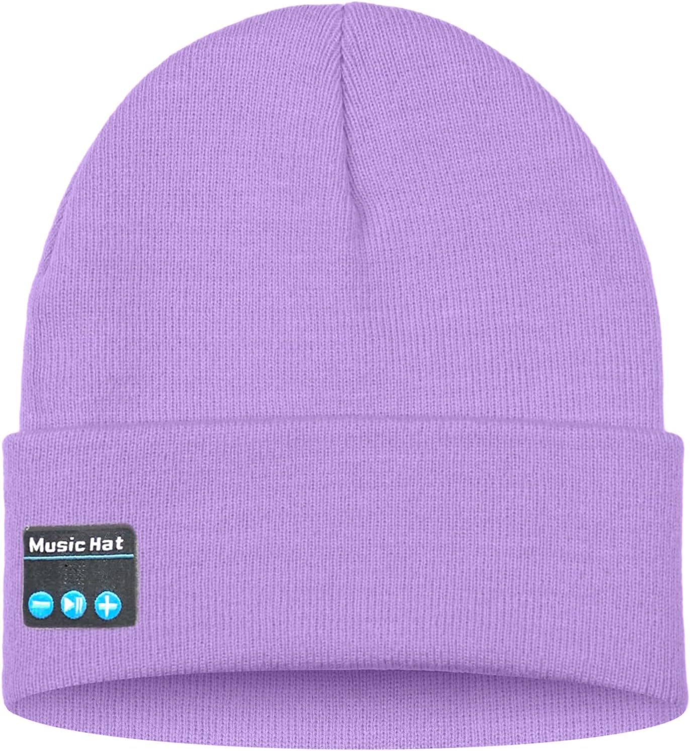 ATNKE LED Lighted Bluetooth Beanie Hat,USB Rechargeable 4 LED Wireless Music Running Headlamp Cap Gift for Men and Women image 3