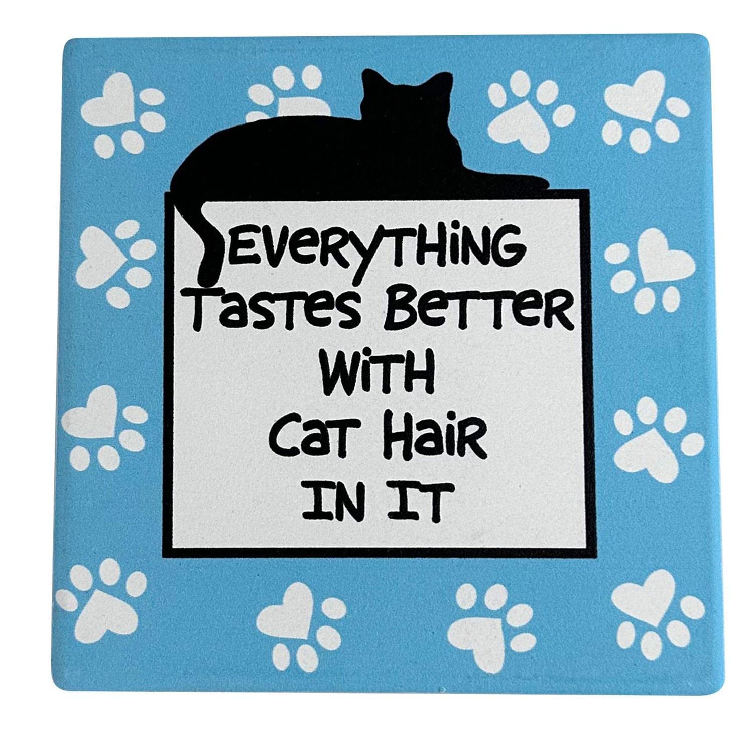 Sous verre en poils de chat Enesco de 10 cm pour table basse cocooning