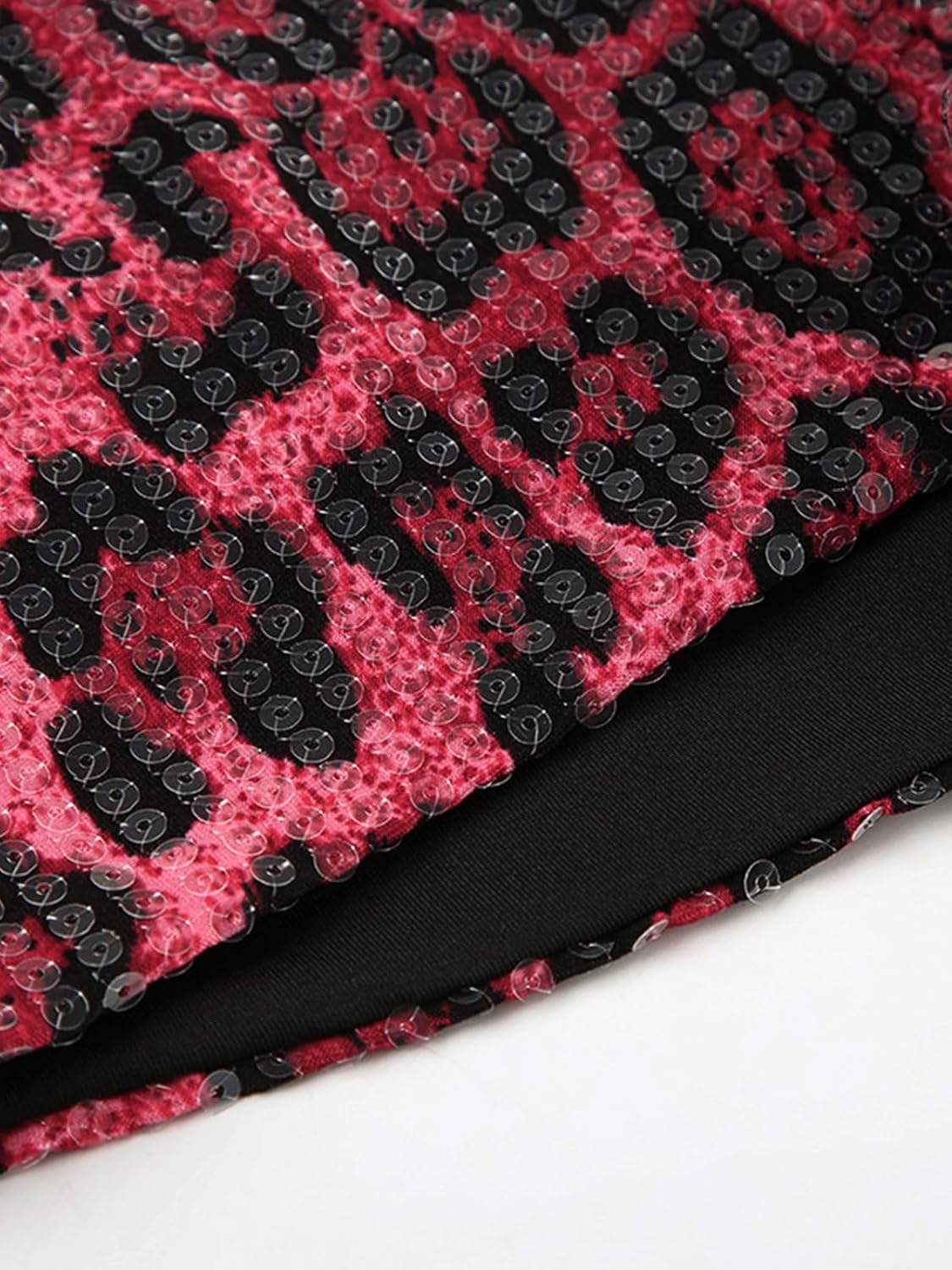 KIRJAUDU Women's Leopard Print Sequin Shorts Low Rise Sexy Rave Club Party Hot Pants - Image 8