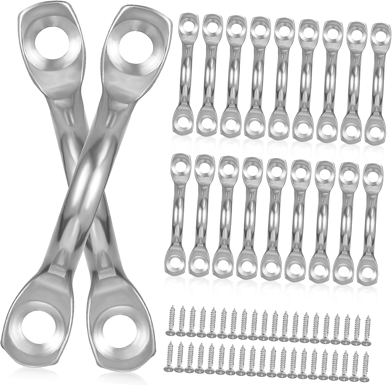 20pcs Kayak Rigging Hardware Screws Kayak Handles Tie Down Hooks Eye Straps for Canoe Boating Accessories