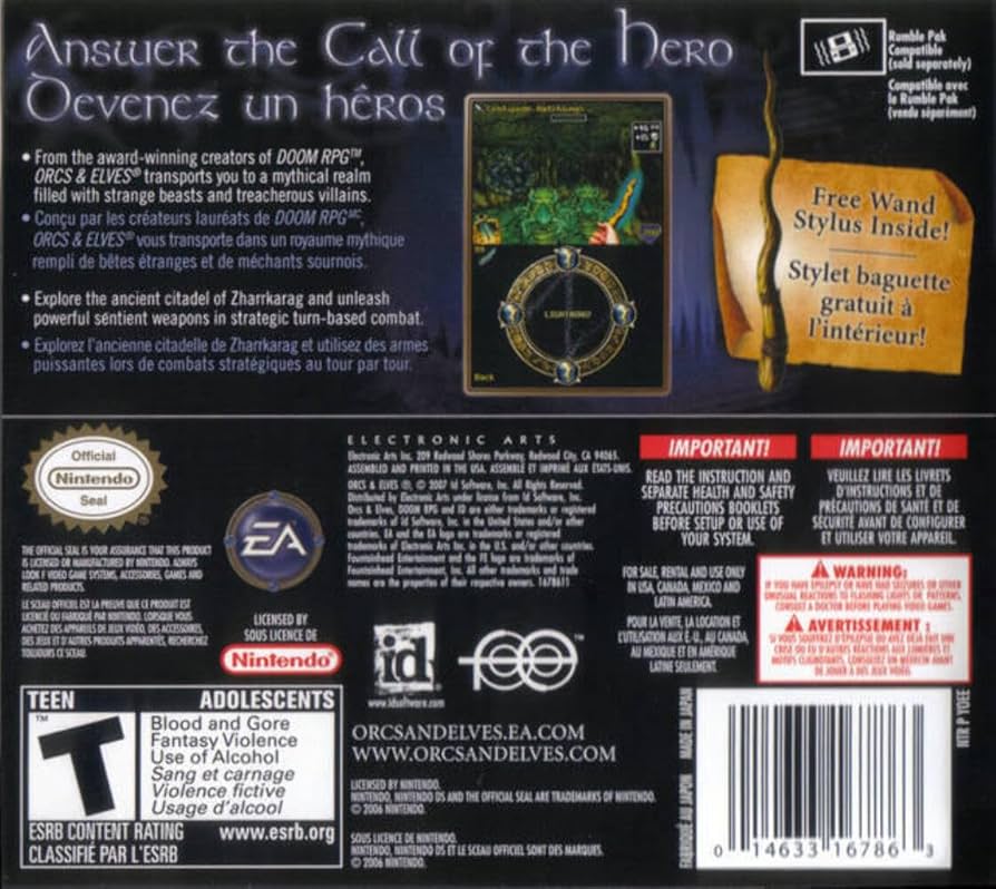 Orcs＆Elves【中古・DS北米版】 DS Orcs & Elves 海外版 北米版 - メルカリ