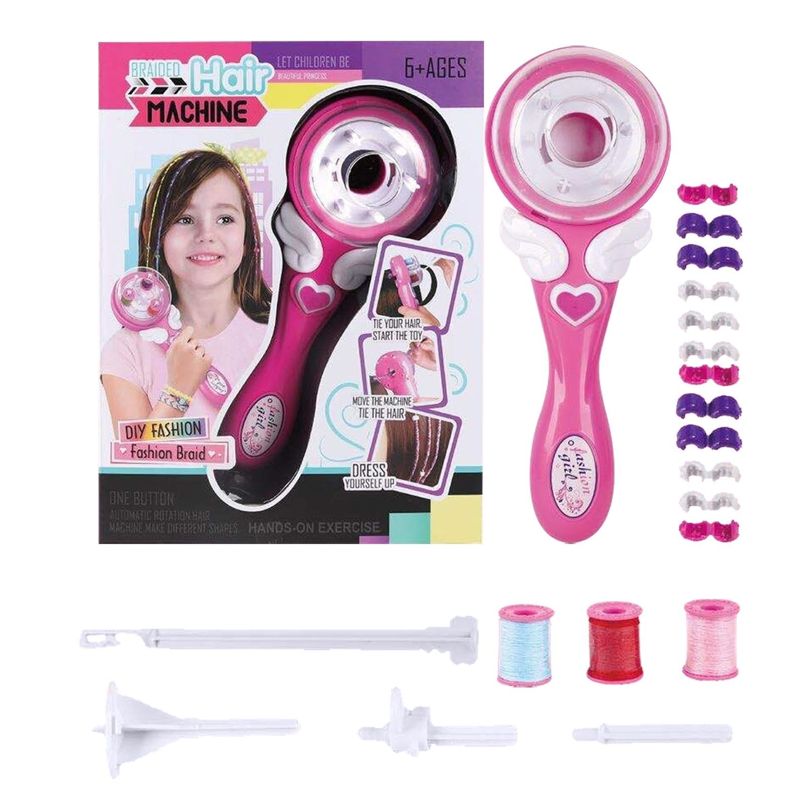 Máquina para trenzar cabello,Máquina para trenzar cabello eléctrica - Kit de herramientas de peinado giratorio | Trenzador de pelo multifuncional fácil del del salón de la moda de la belleza p
