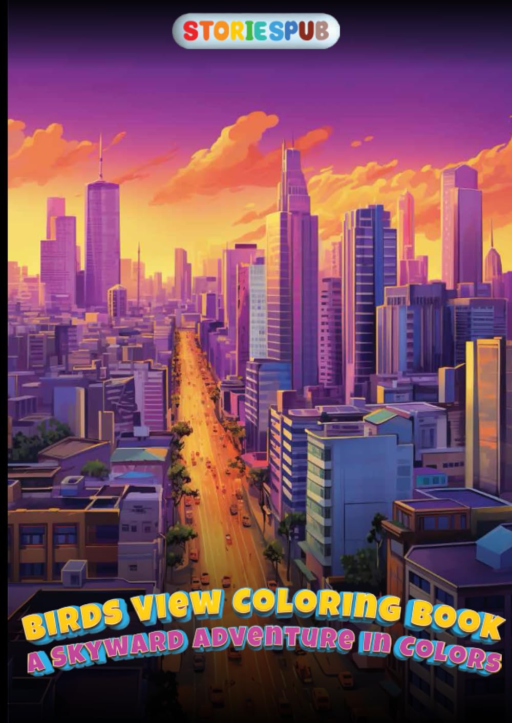 Birds View Coloring Book: Majestic Views from Above!: 25 pages of the Aerial World through Art