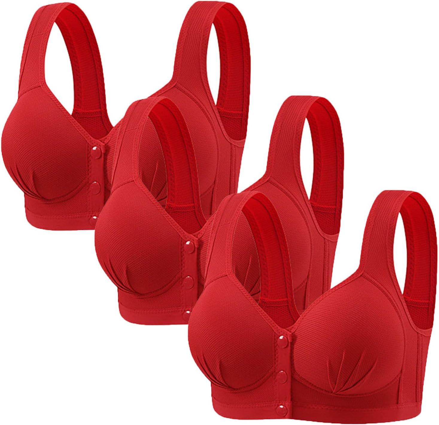 Womens Front Closure Bras Wirefree Full Coverage Sleep Bra