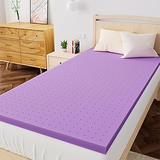 2 Inch Twin(39"x75") Gel Memory Foam Mattress Topper,Cooling Gel Infused Mattress Pad Purple Mattress Topper for Pressure Relief Back Pain,CertiPUR-US Certified