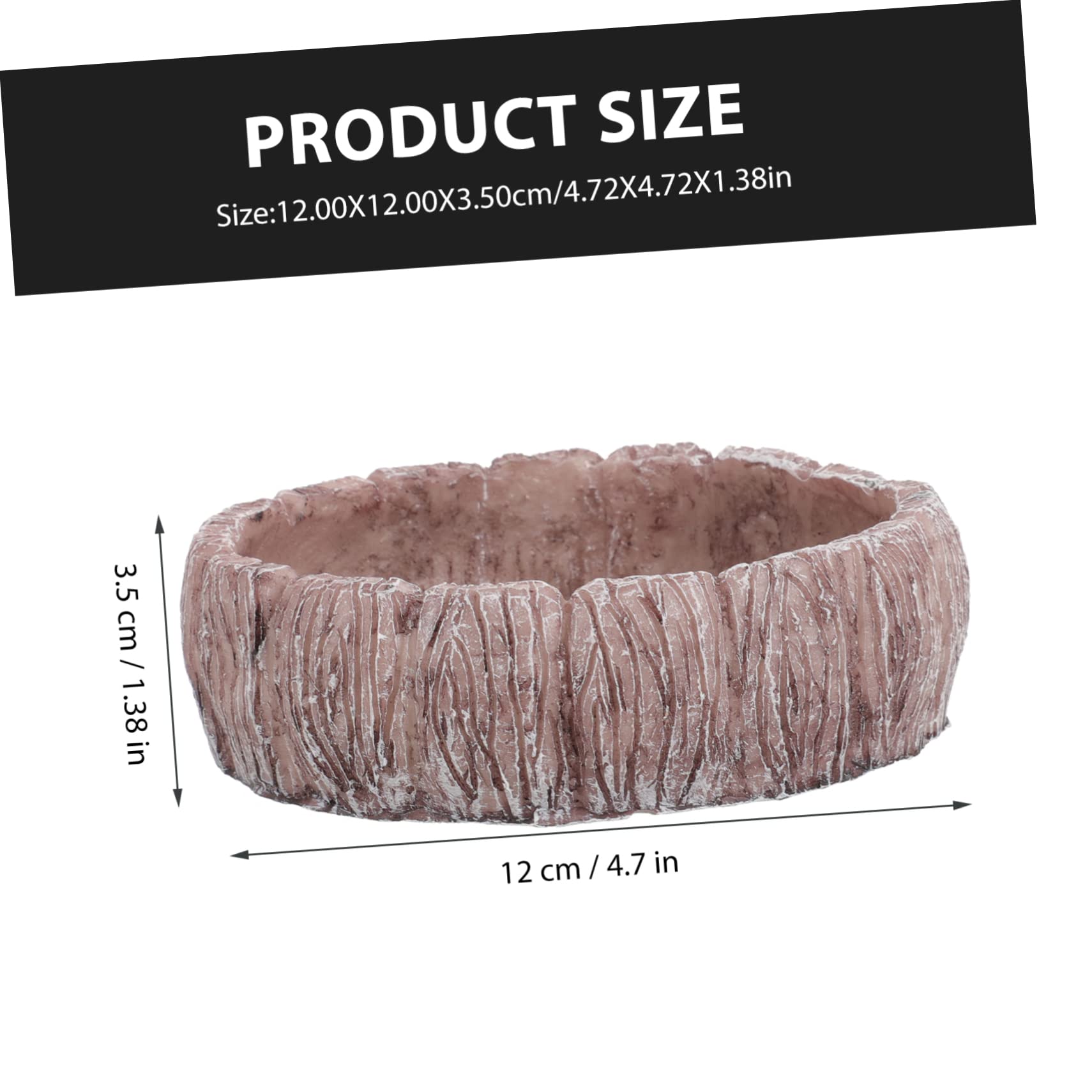 VICASKY Reptile Feeding Dish Durable Resin Crawler Pet Water Bowl for Tortoise Lizard Snake and Gecko Convenient Non Spill Design for Easy Use Terrariums