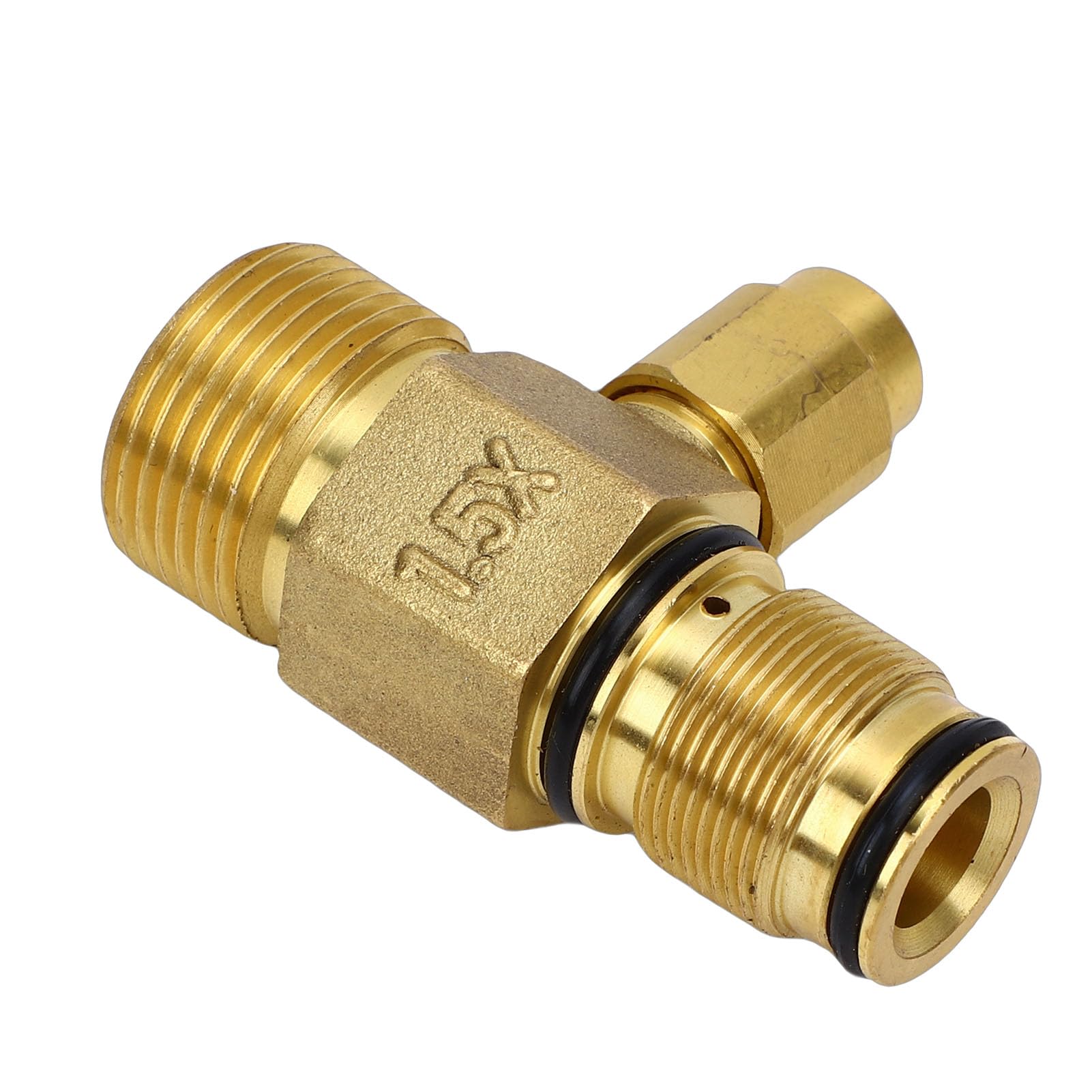 Rengue Raccord de Sortie pour Nettoyeur Haute Pression 7106264, Matériau en Laiton, Vanne Haute Pression pour Modèles C30 C31 C32, Idéal pour Un Nettoyage Intensif