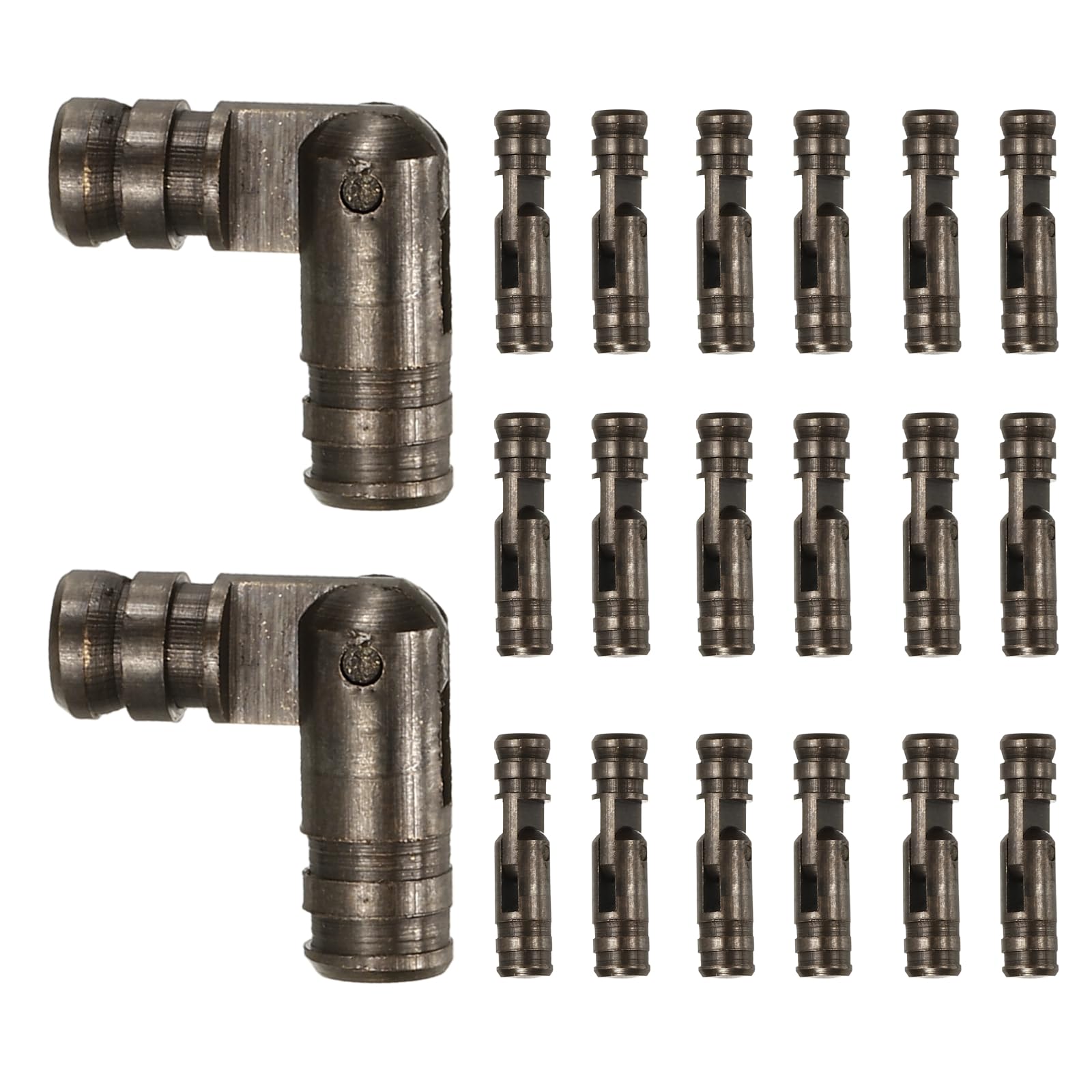 sourcing map 20 Pcs Barrel Hinges, 4 x 17 mm Jewelry Box Hinges Folding Concealed Brass Cylinder Hidden Barrel for Wooden Music Boxes Small Woodworking Projects Cabinet Doors, Black