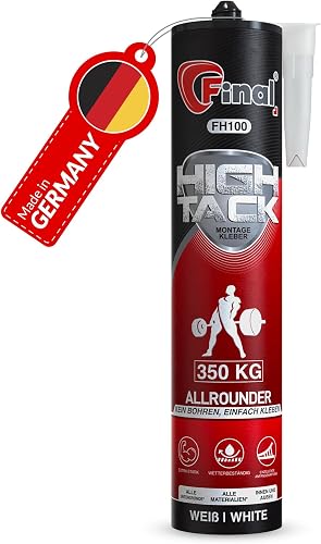 FINAL High Tack Montagekleber - 1 x 490g Kartusche - hochqualitativer Hybrid MS 