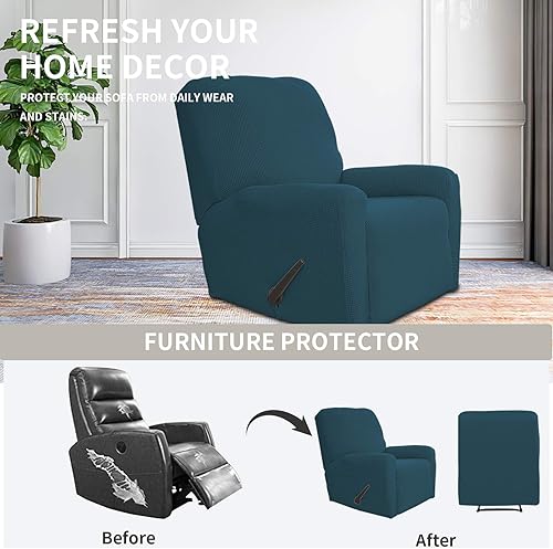 Miniatura 661 de Funda elástica para sofá reclinable de fácil colocación, Tela mezcla de poliéster Algodón, Arena