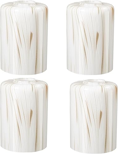 Miniatura 7 de Lámpara cilíndrica de cristal, repuesto de globo de tocador de 1.65 pulgadas de altura de 5.5 pulgadas, aplique de pared para ventilador de techo,