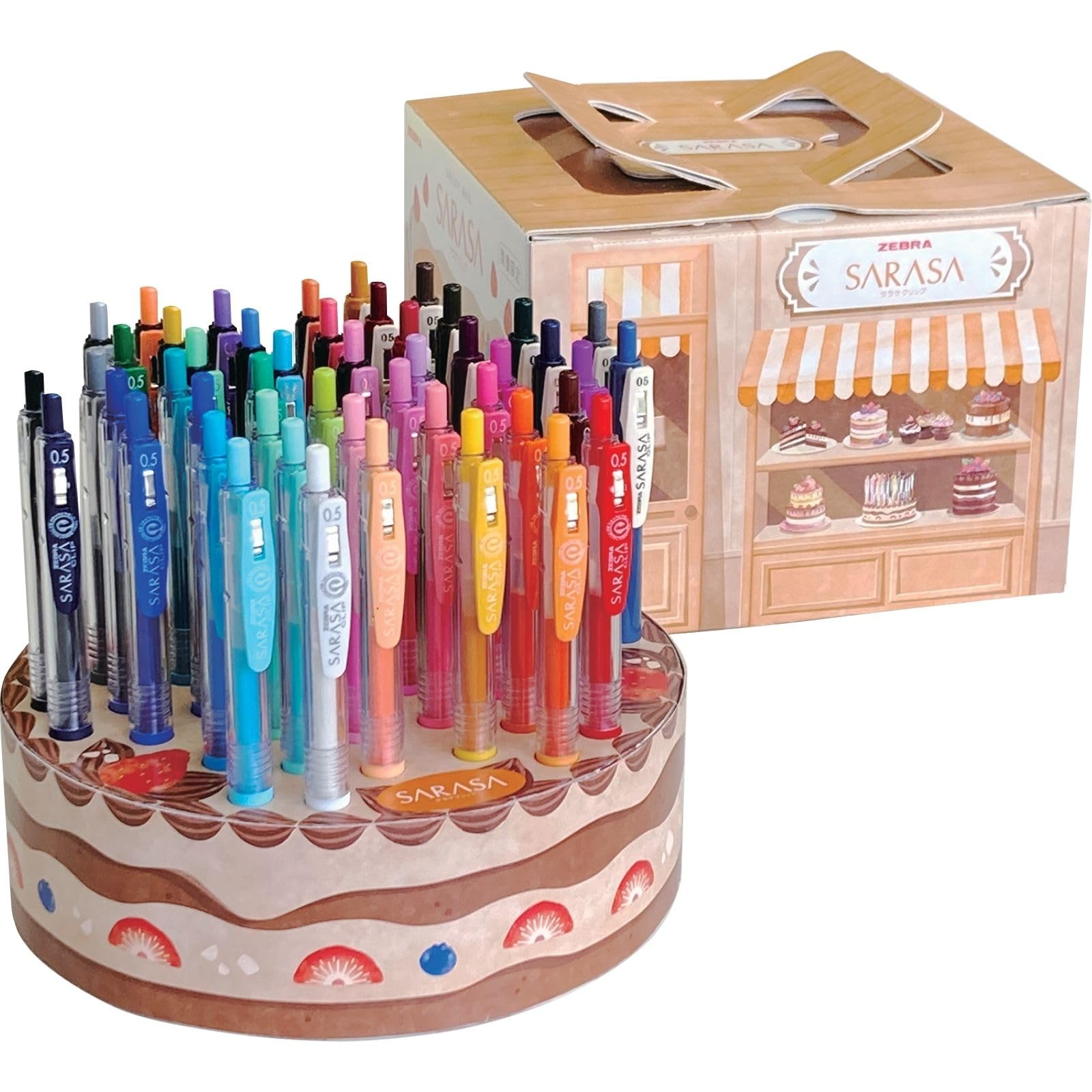 非売品 SAKURA サクラ クリエート シャーペン 什器 15本用 ペン置き Amazon | ZEBRA サクラクリップ 48本 ケーキ型ペン立てセット JJ-15-48