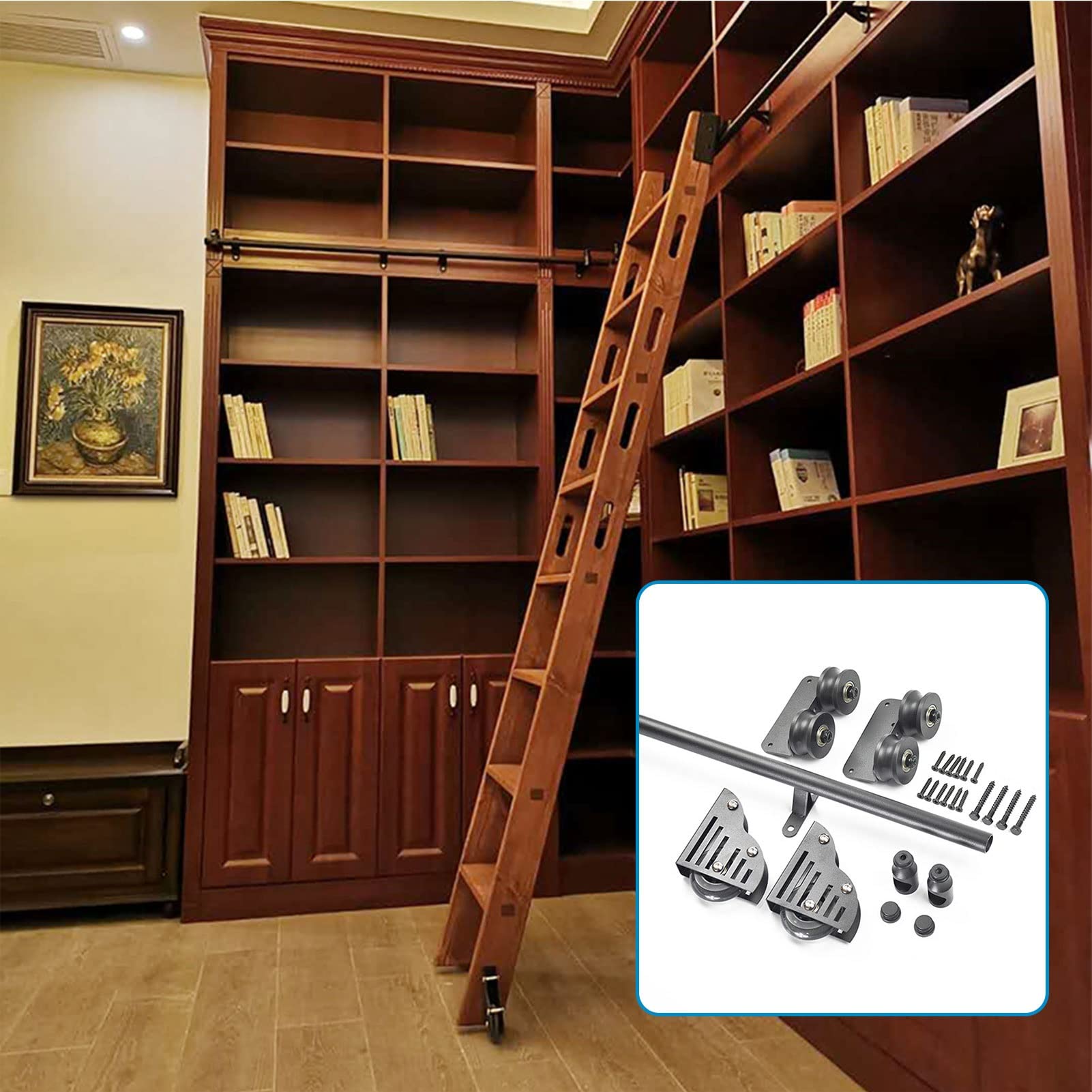 Kit de rail pour échelle coulissante MiroDo et porte de grange suspendue avec extension 3m
