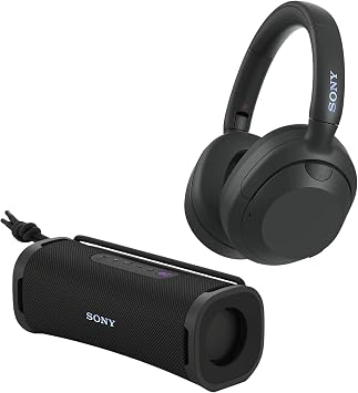 Sony WHULT900NB ULT Noise Cancelling Headphone Black Bundle SRSULT10B ULT Field Series Speaker Black 2 Items