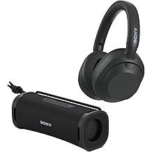 Sony WHULT900NB ULT Noise Cancelling Headphone Black Bundle SRSULT10B ULT Field Series Speaker Black 2 Items