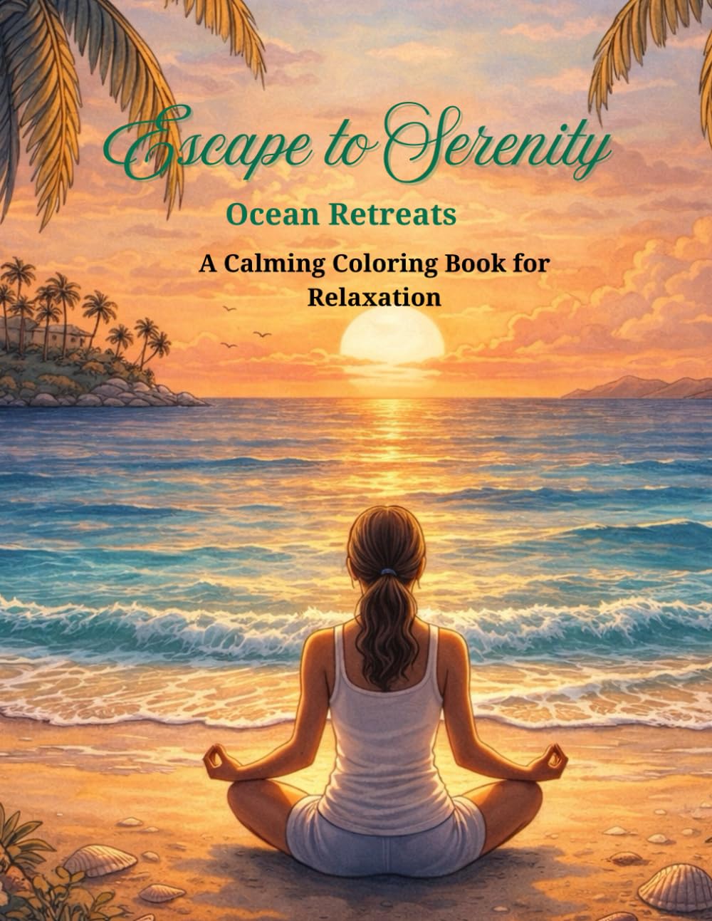 Escape to Serenity: Ocean Retreats: A Calming Coloring Book for Relaxation