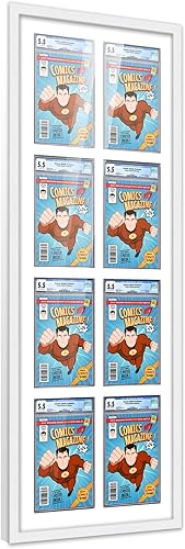 Miniatura 285 de Poster Palooza Marco de cómic con paspartú para 2 cómics CGC, CBCS o PGX Graded Comics – Marco de cómic negro para cómics de 8.125 x 13 pulgadas